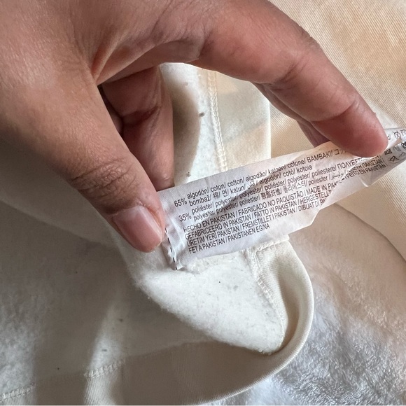 Zara Cream Half Zip Hooded Boxy Sweater size M - Picture 5 of 8